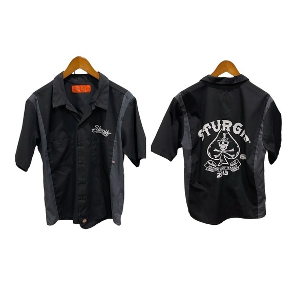 Dickies Sturgis Motorcycle 2013 Black Hills Rally Button Up Shirt SZ 2XL - Picture 1 of 7